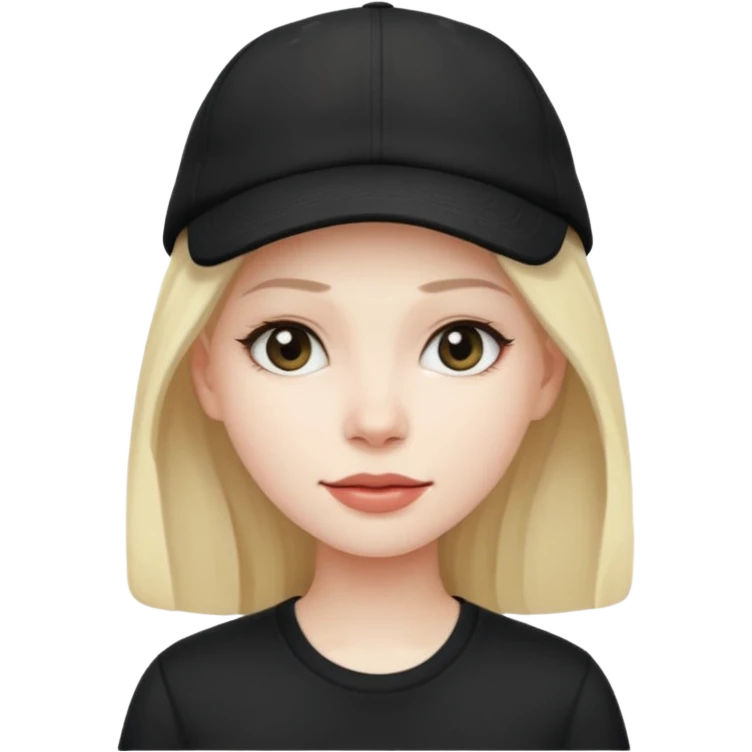 woman with black cap emoji