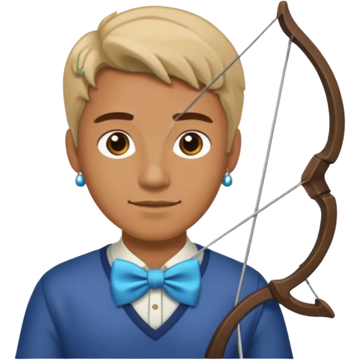 Man with necklace and bow emoji