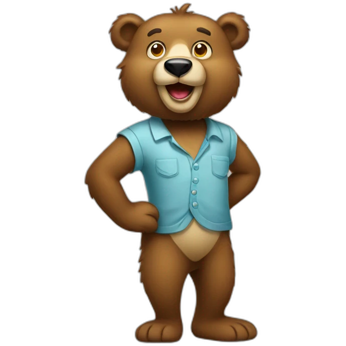 Toon Bear standing emoji