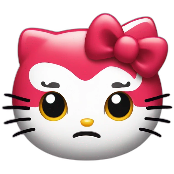 Hello kitty angry emoji