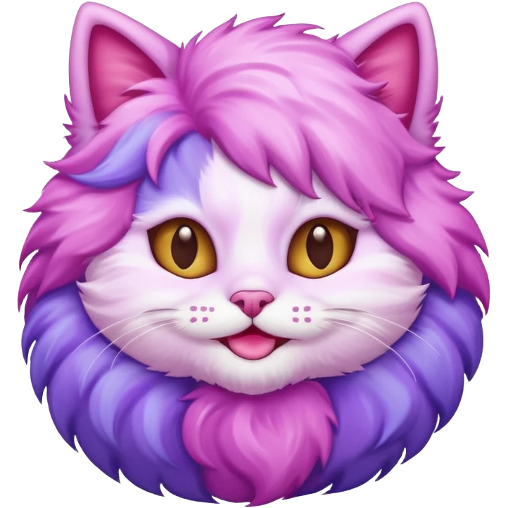 cotton candy cat emoji emoji
