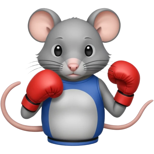 Rat with boxing gloves  emoji