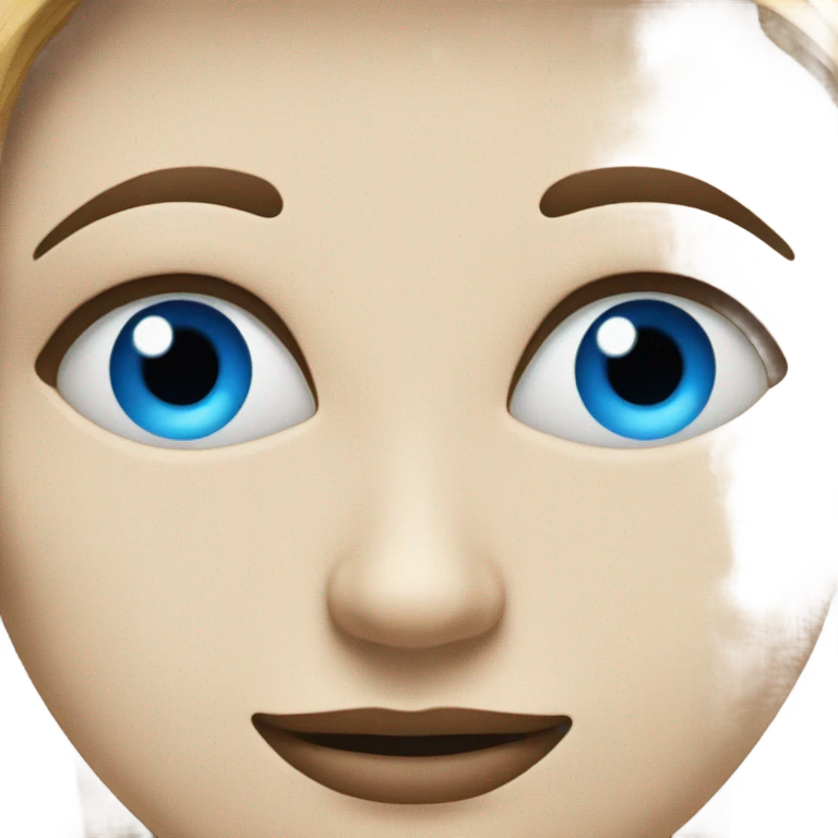 face with two blue hearts instead of ejes emoji
