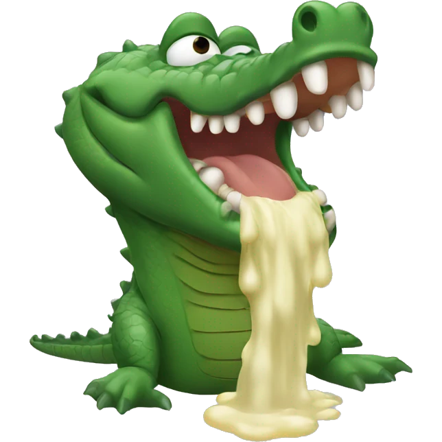 Crocodile Vomitting  emoji