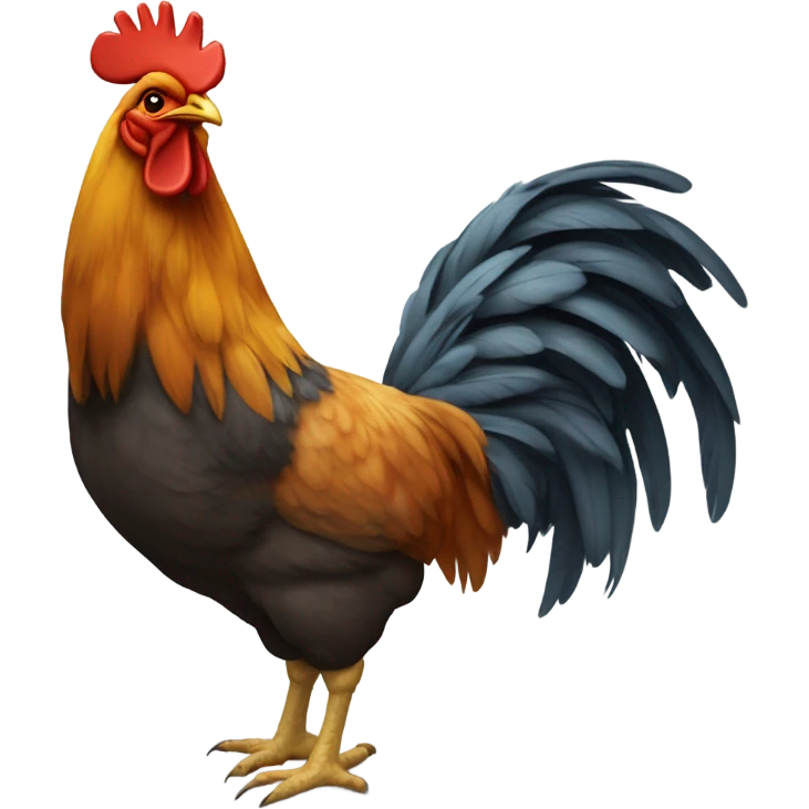 Gallo gallina y pollitos  emoji