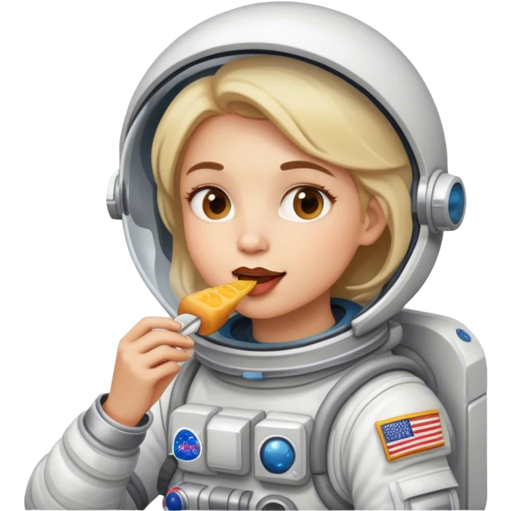 Female astronaut eating  emoji