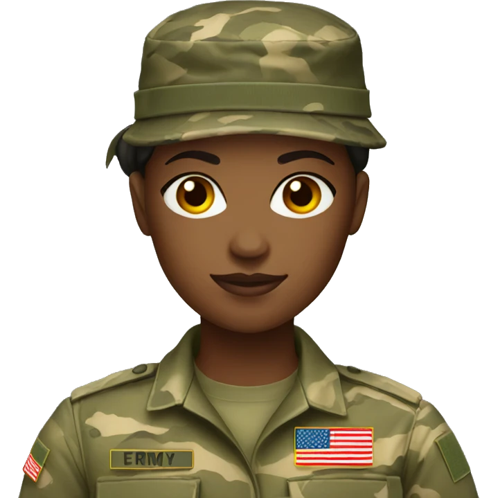 Female army soldier emoji