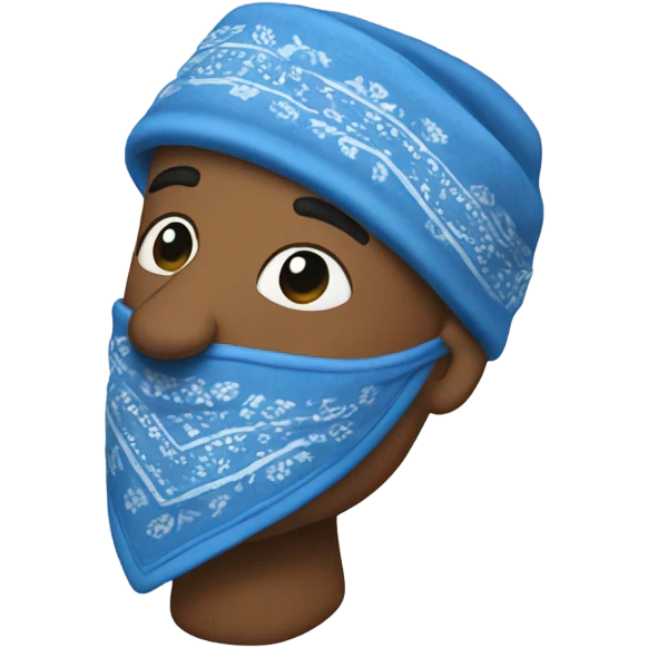 Blue bandana slippers emoji