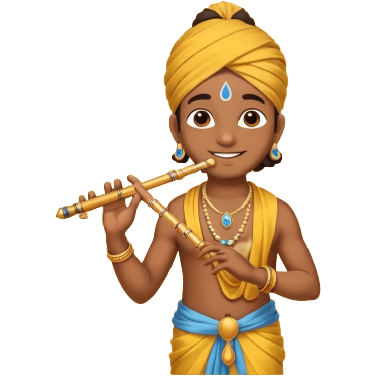 Krishna with flute emoji