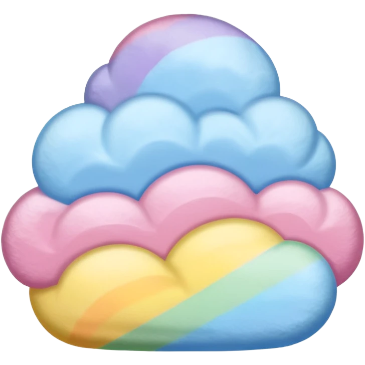 Cotton Candy, Rainbow Cotton Candy – mixed pastel layers of pink, yellow, and blue. emoji
