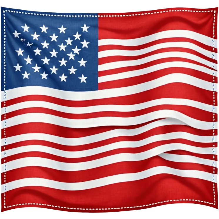 Red white and blue bandana banner emoji