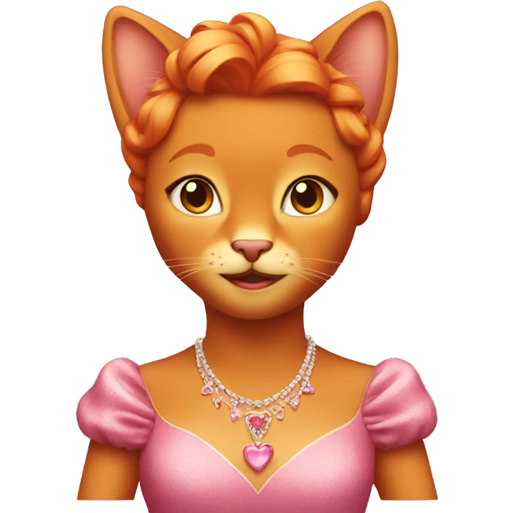 red Cat birthday princess emoji