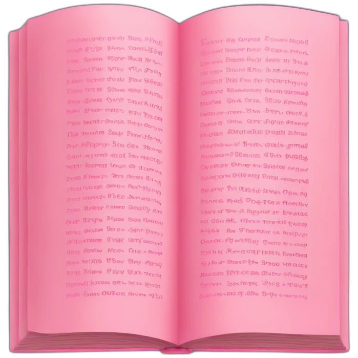PINK TYPOGRAPHY BOOK emoji