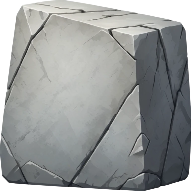 Single pyramid rock block, stone texture, triangular shaped rock emoji