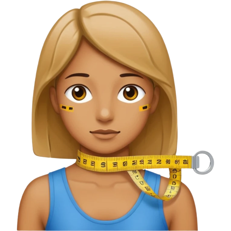 measuring tape wrapped around a figure emoji