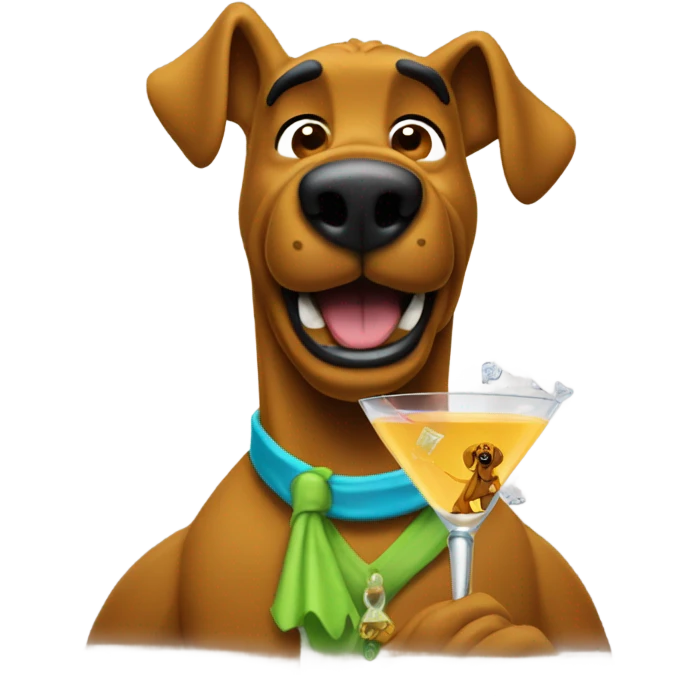 Scooby doo with a dirty martini  emoji