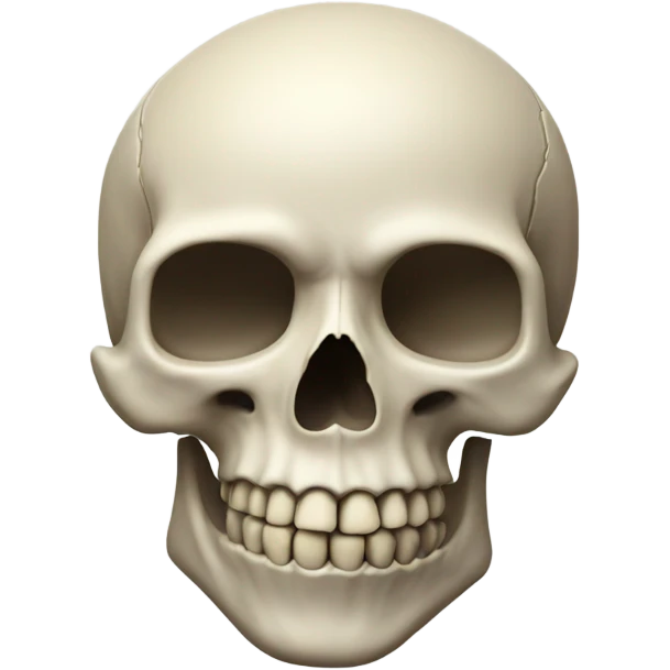 Skull with hand infront of his head like sigma emoji
