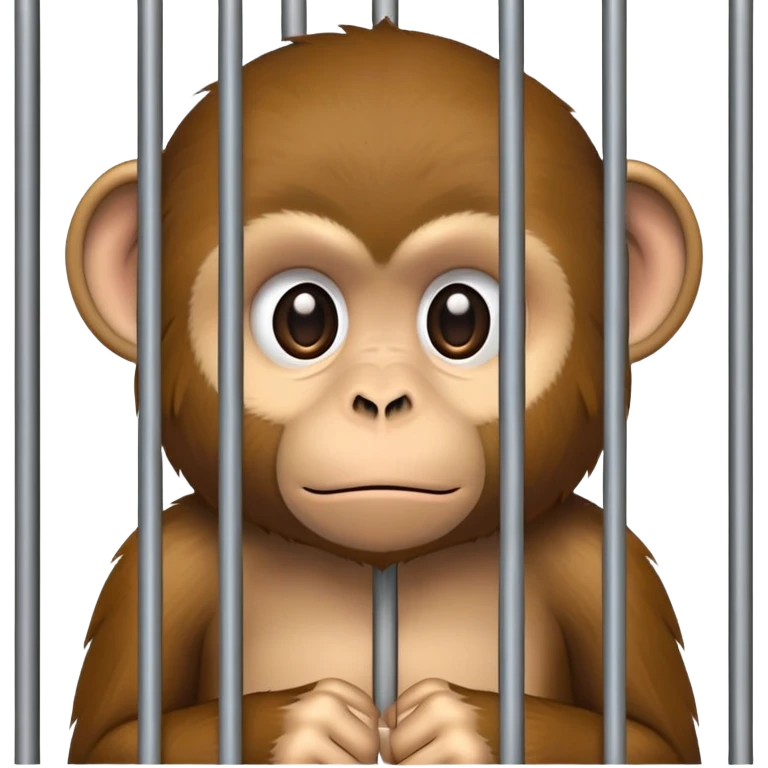 Monkey behind the bars emoji