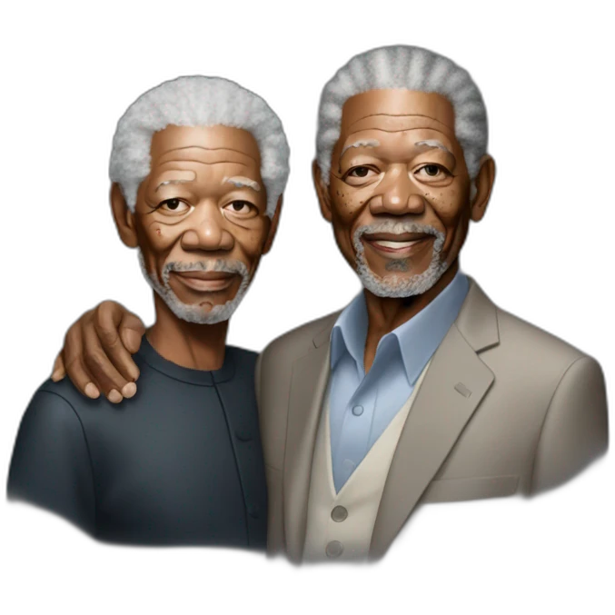 Morgan Freeman holding George Floyd emoji