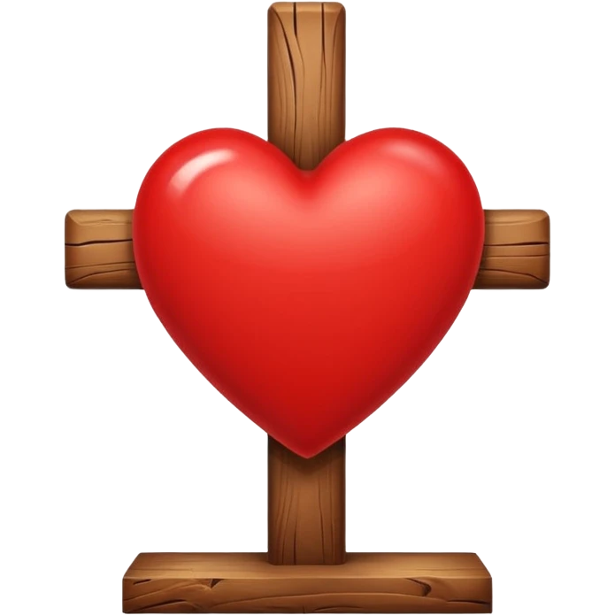 Heart infront of cross emoji