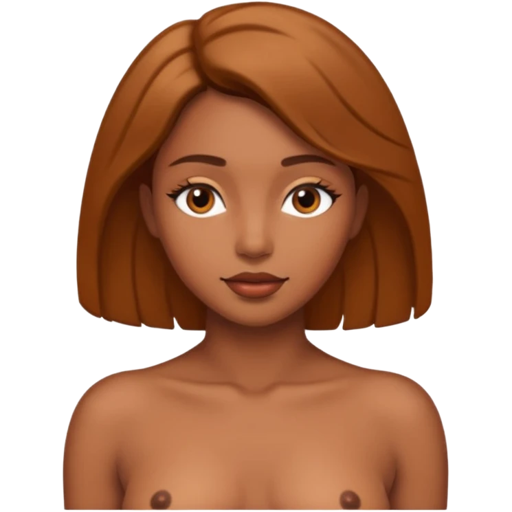 Nude brown woman masturbating emoji