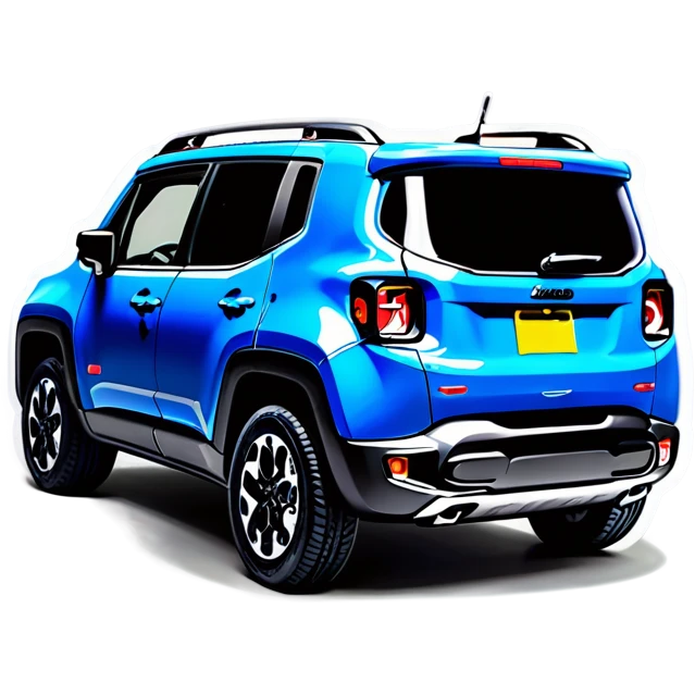 Blue jeep renegade  emoji