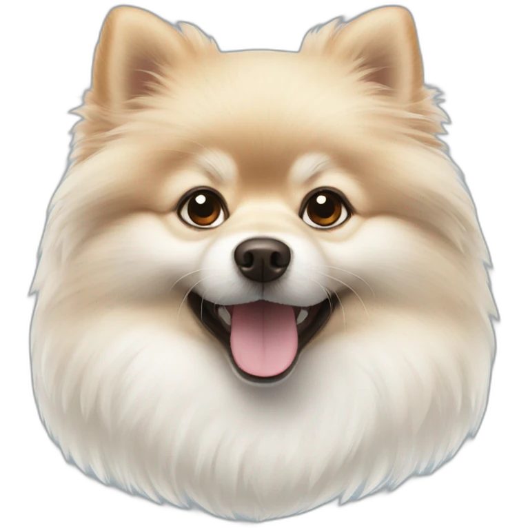 White Pomeranian spitz emoji