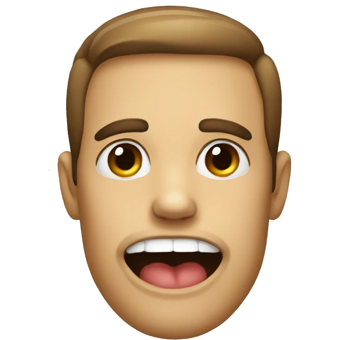 Make a face biting their lip emoji