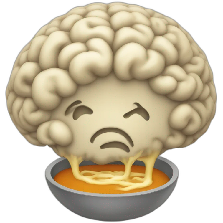 Soup brain emoji