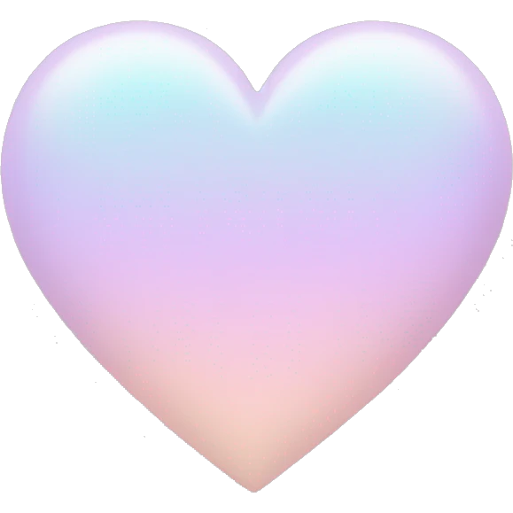 Pastel color heart emoji