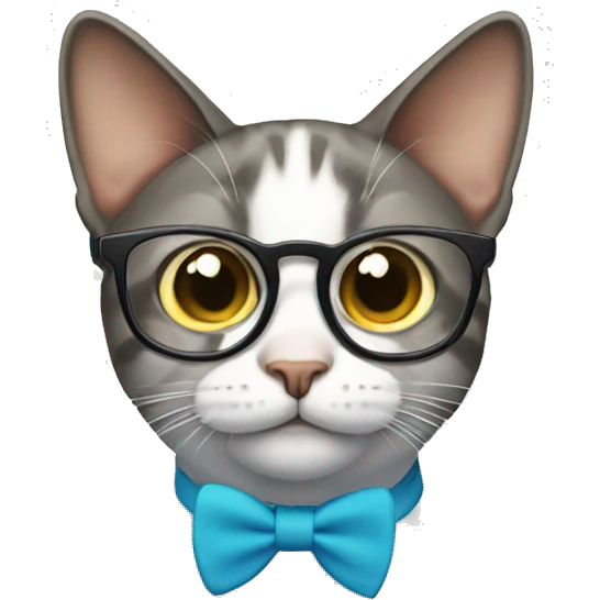 A cat that is a nerd emoji
