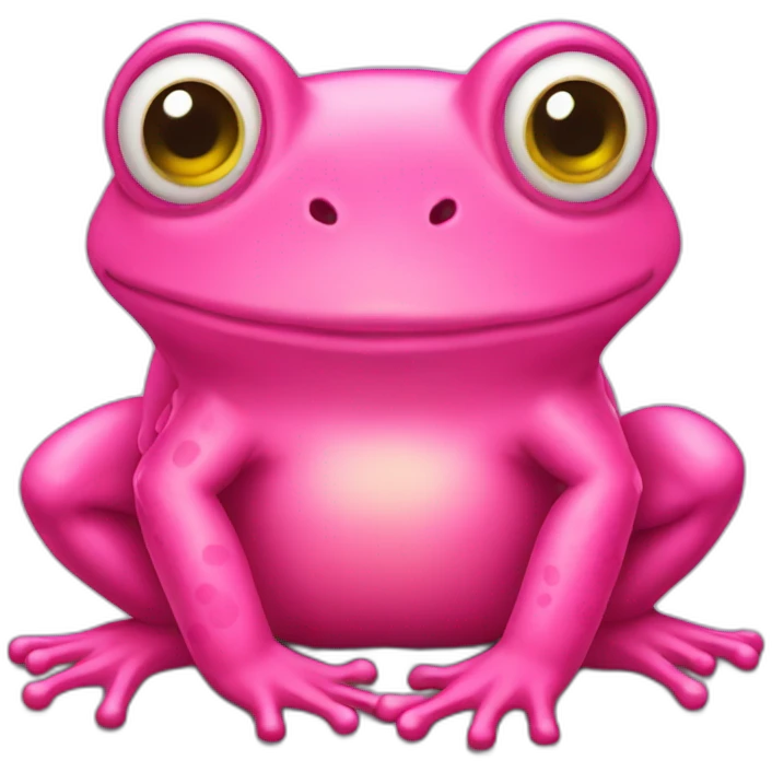 Pink frog emoji