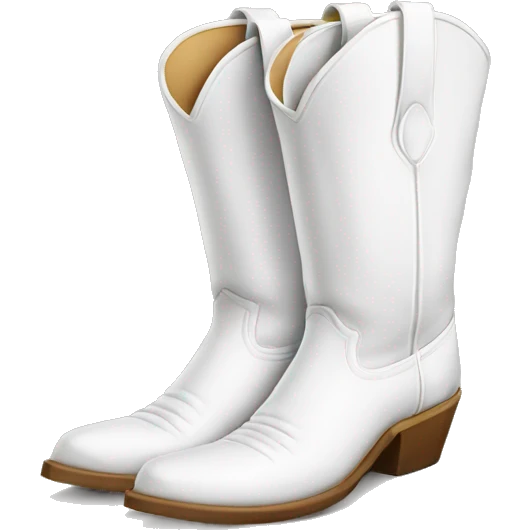 Cowboy boots white emoji
