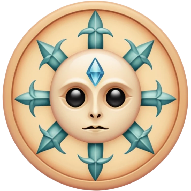 Ritual piercings embedded in pale flesh forming occult pattern emoji