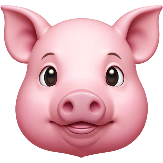 Cinematic Noble Pig Portrait Emoji, Poised and regal, with a stout, robust build and a smooth, well-groomed rosy-pink hide, deep-set soulful beady eyes, Simplified yet sharp and sophisticated features, highly detailed, glowing with a soft, dignified glow, high shine, intelligent and determined, stylized with an air of barnyard nobility, focused and attentive, soft glowing outline, capturing the essence of a watchful and confident pig, so majestic it feels as though it could trot out of the screen with effortless authority! emoji