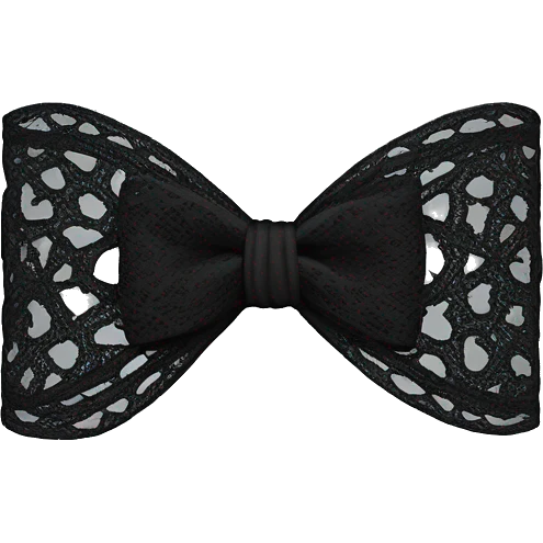 dark coquette bow lace￼￼ emoji