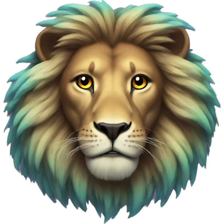 Trippy lion emoji