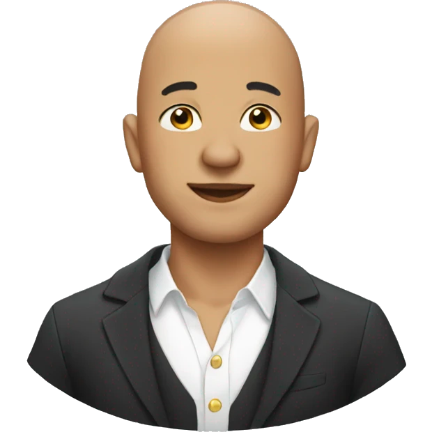 Bald man wearing earrings  emoji