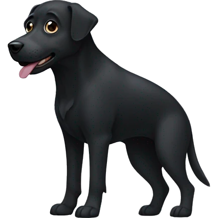 dark dog  emoji