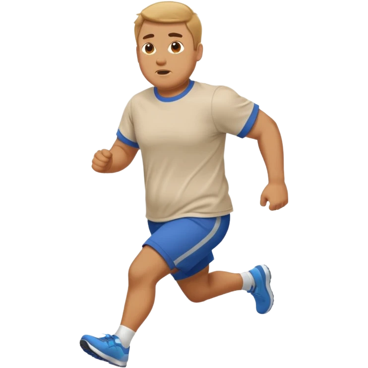 create a stocky man running towards me emoji