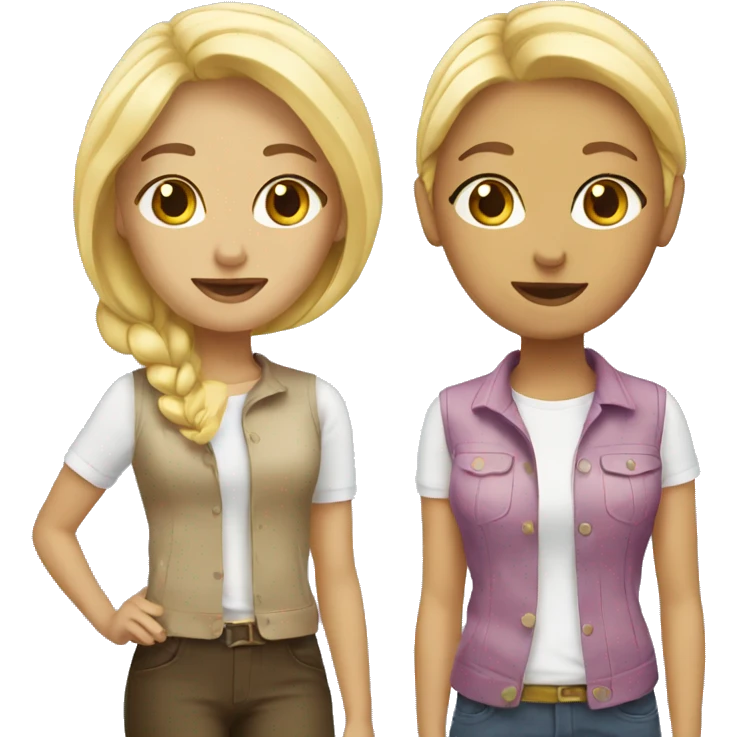 two blonde best friends  emoji