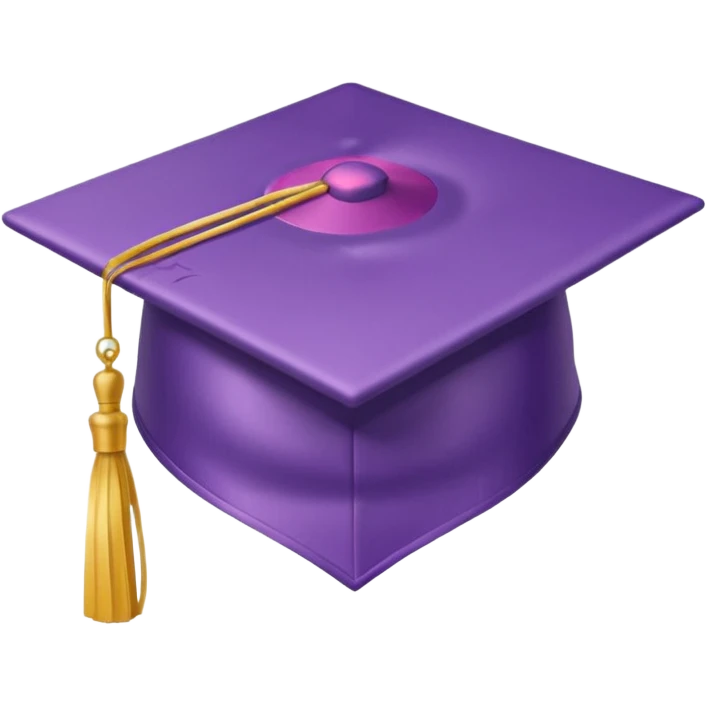 lilac graduation cap emoji