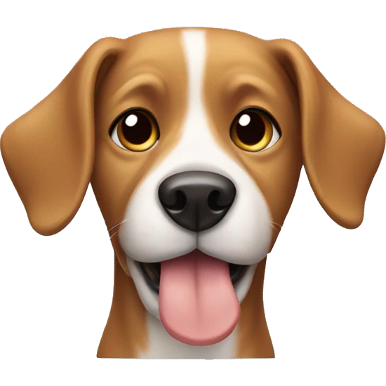 Dog with food emoji