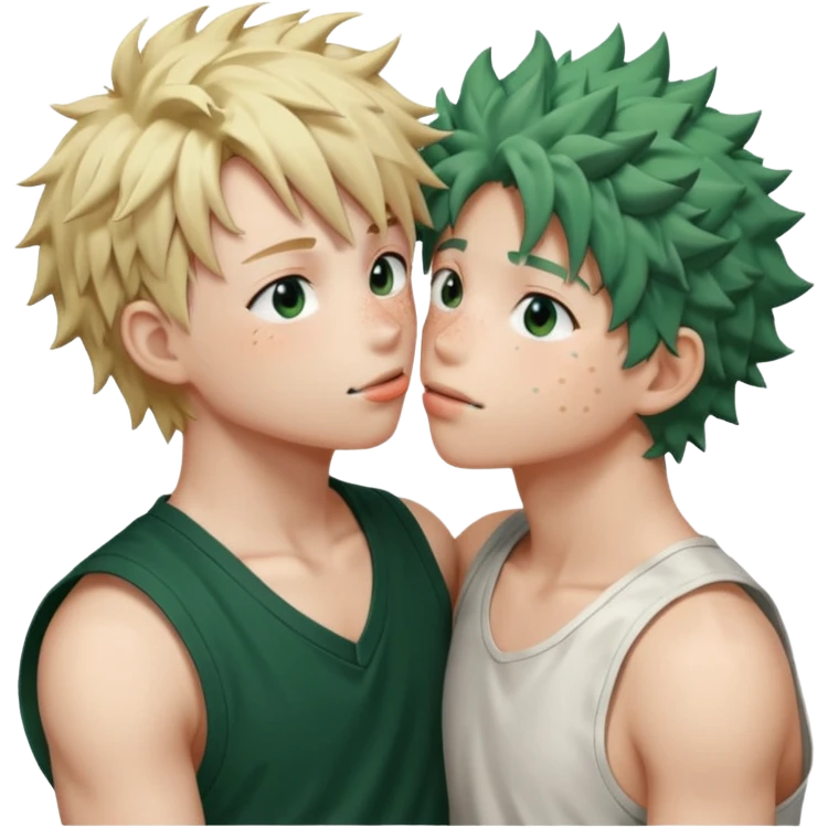bakugou kissing deku emoji