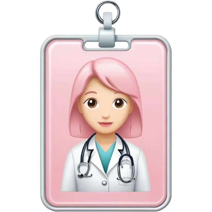 light pink doctor id badge emoji