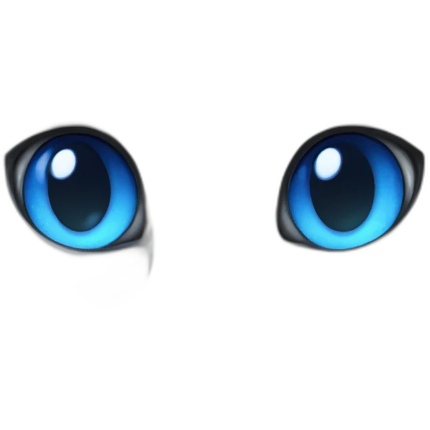 White cat with blue eyes and pink nose emoji