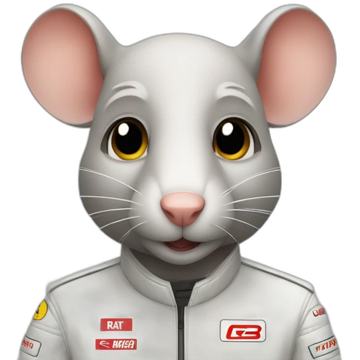 rat as formula 1 driver emoji