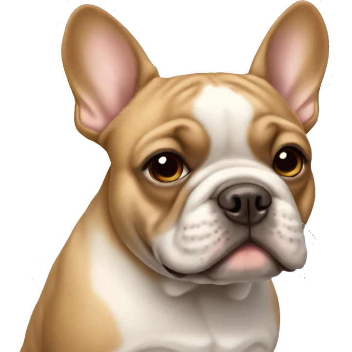 Light brown French bulldog emoji