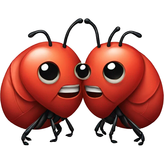 Two bugs in love emoji