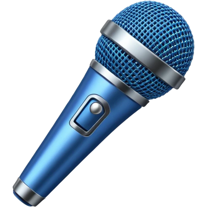 blue microphone icon emoji